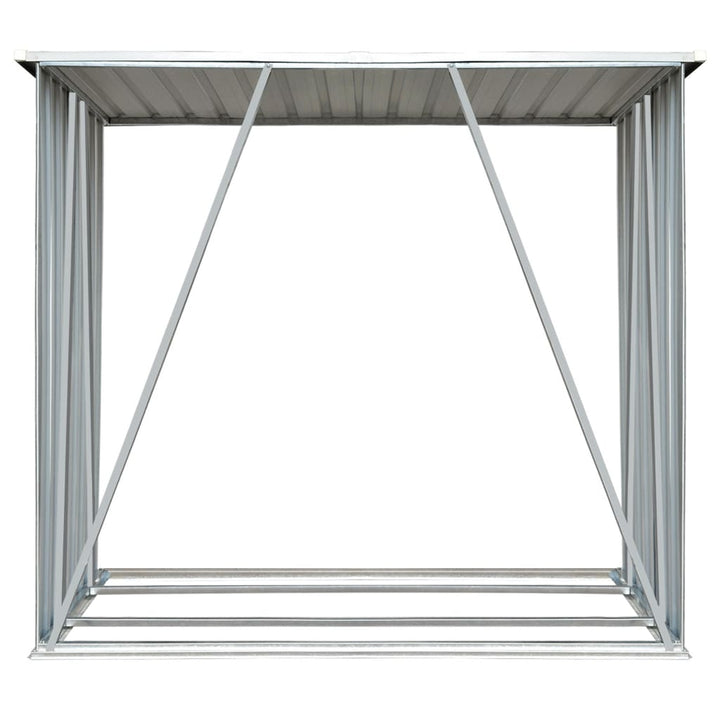brændeskur til haven 163x83x154 cm galvaniseret stål antracitgrå