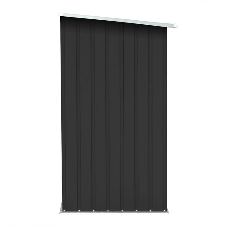 brændeskur til haven 163x83x154 cm galvaniseret stål antracitgrå