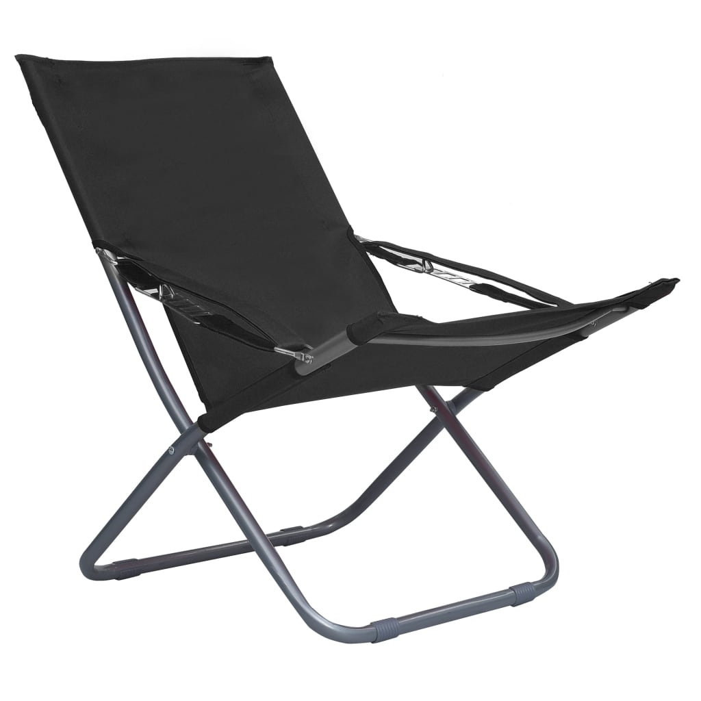 foldbare strandstole 2 stk. stof sort