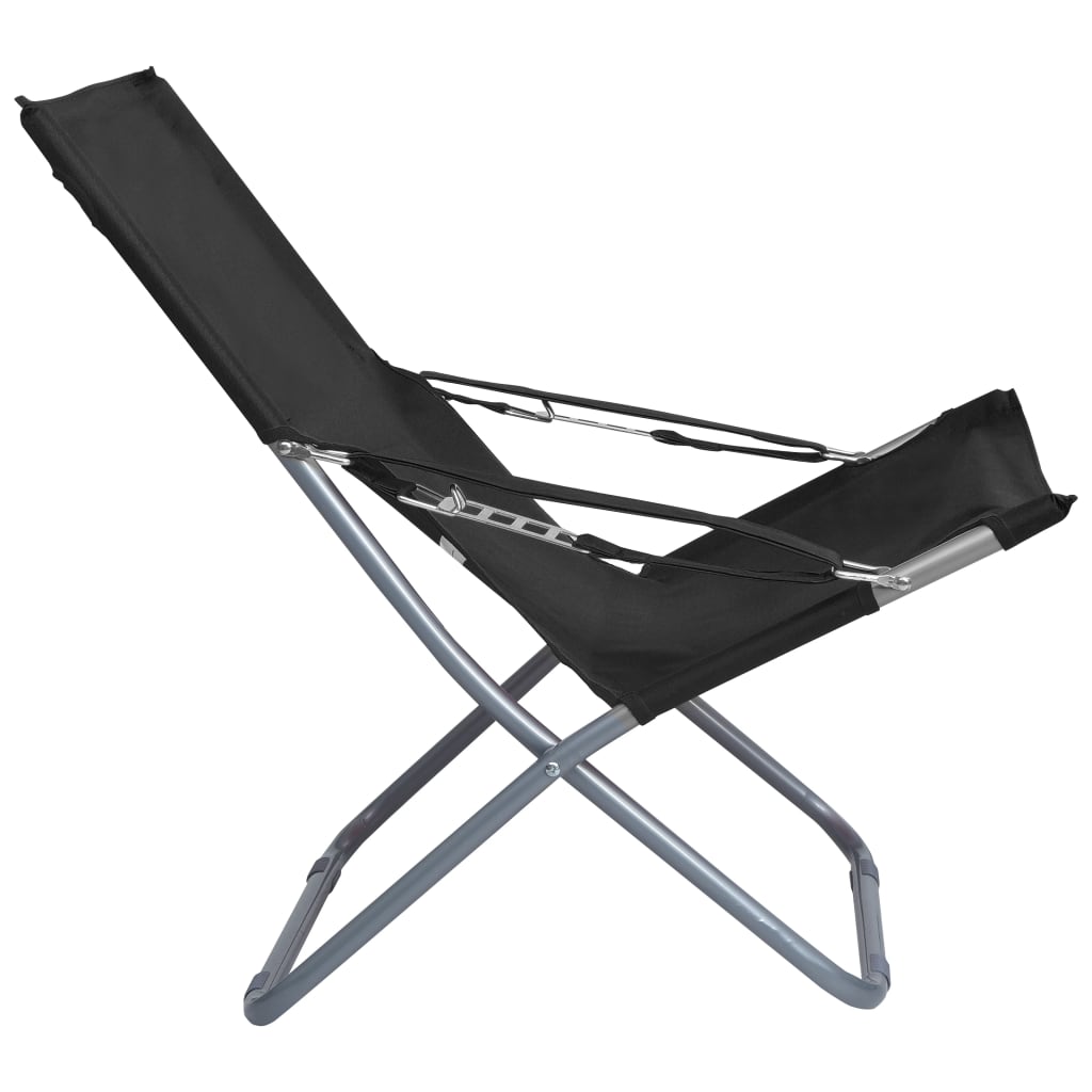 foldbare strandstole 2 stk. stof sort