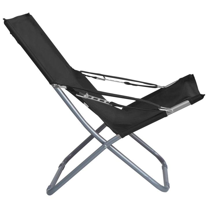 foldbare strandstole 2 stk. stof sort