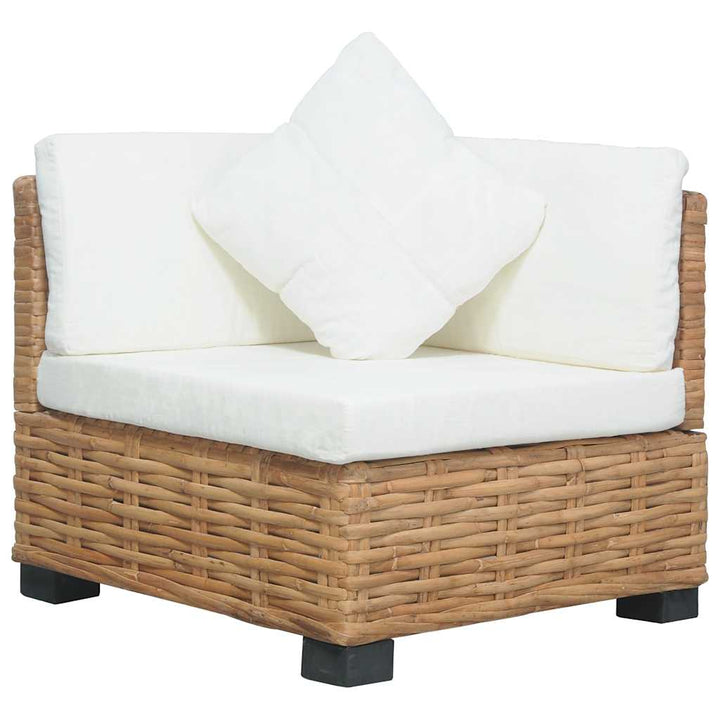 hjørnesofa med hynder naturlig rattan