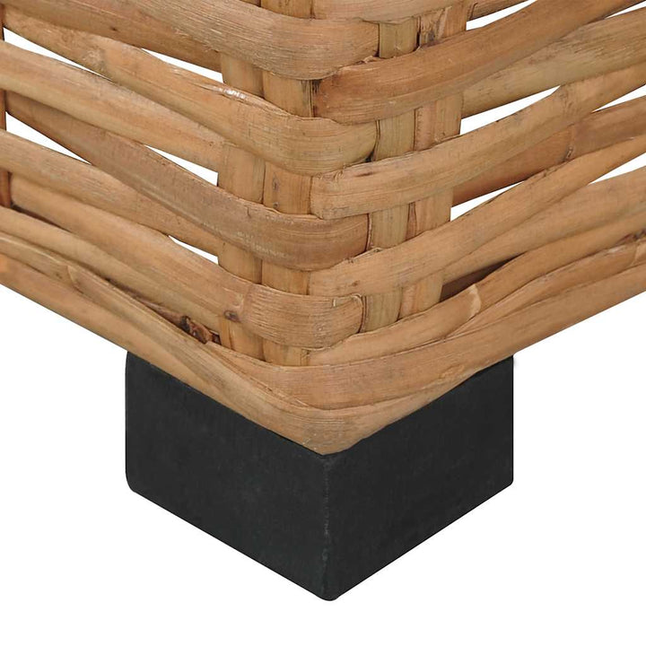 sofa uden armlæn med hynder naturlig rattan