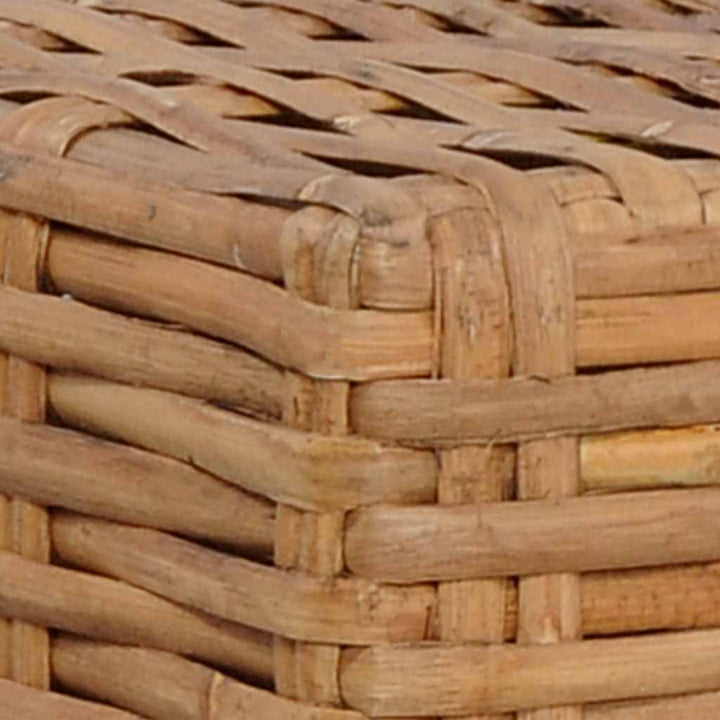 fodskammel med hynde naturlig rattan