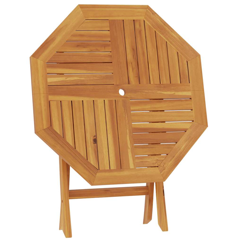 foldbart havebord 85x85x76 cm massivt teaktræ