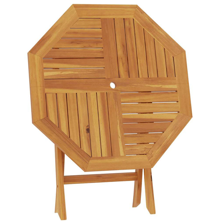 foldbart havebord 85x85x76 cm massivt teaktræ