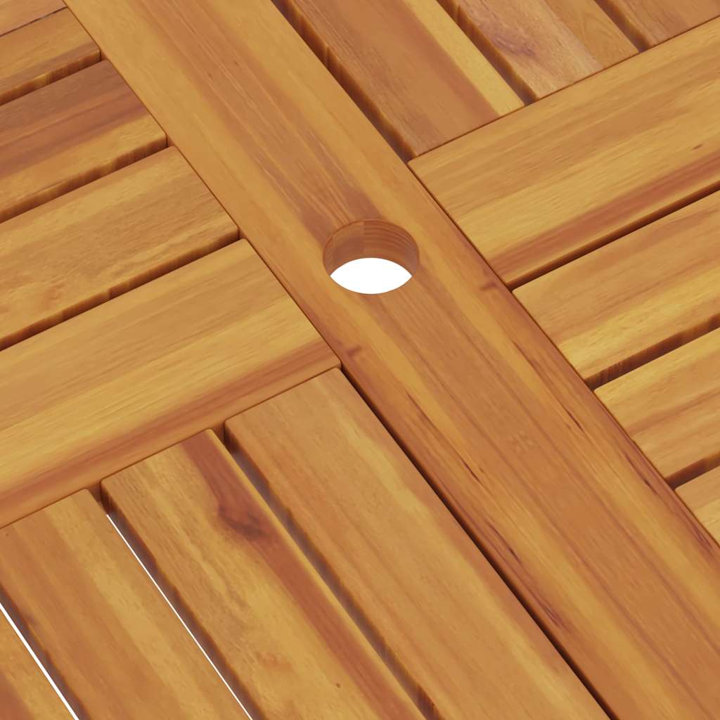 foldbart havebord 85x85x76 cm massivt teaktræ