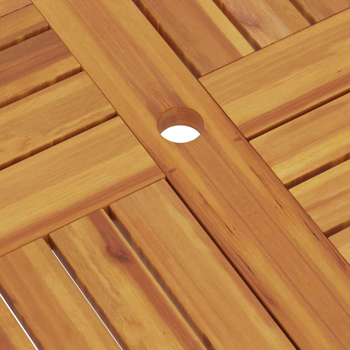 foldbart havebord 85x85x76 cm massivt teaktræ