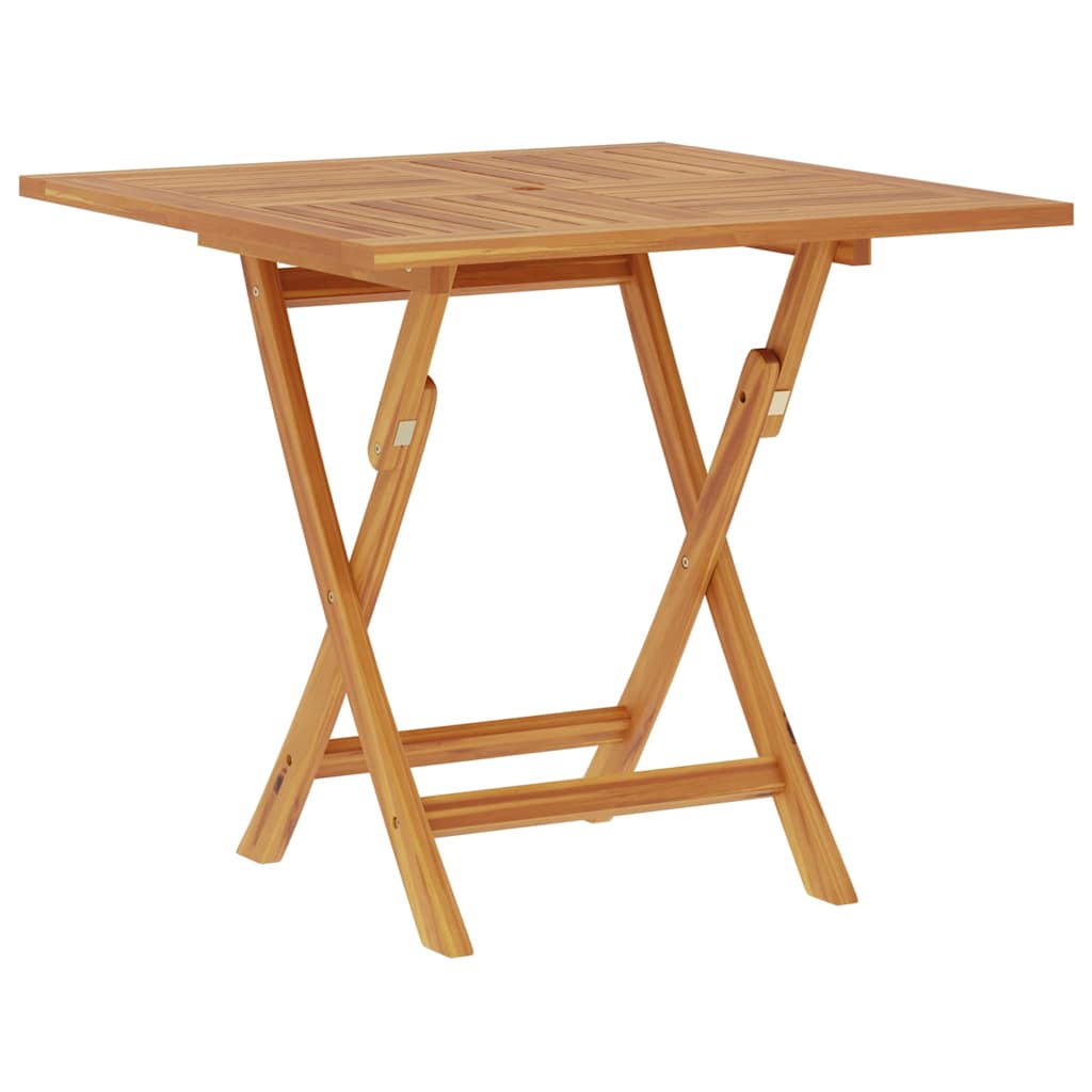 foldbart havebord 85x85x76 cm massivt teaktræ