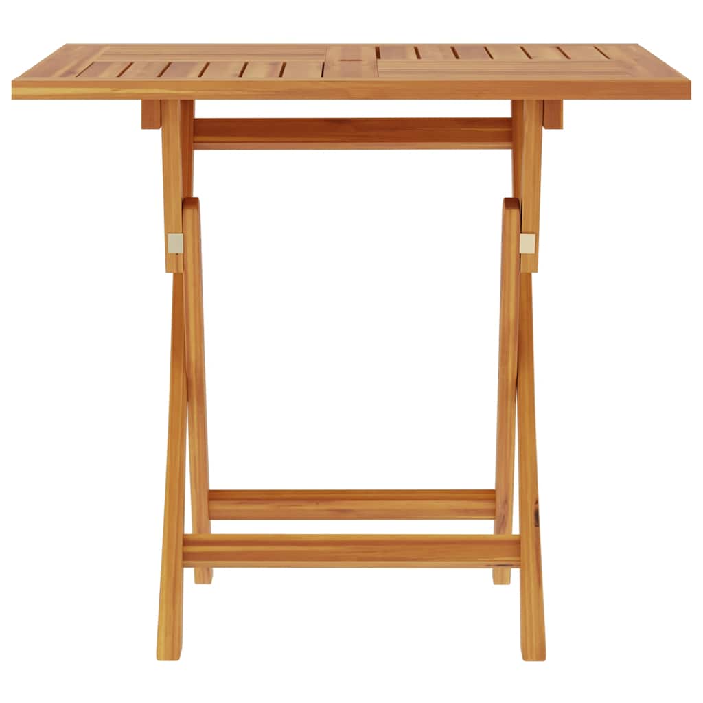 foldbart havebord 85x85x76 cm massivt teaktræ