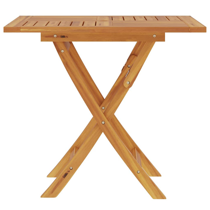 foldbart havebord 85x85x76 cm massivt teaktræ