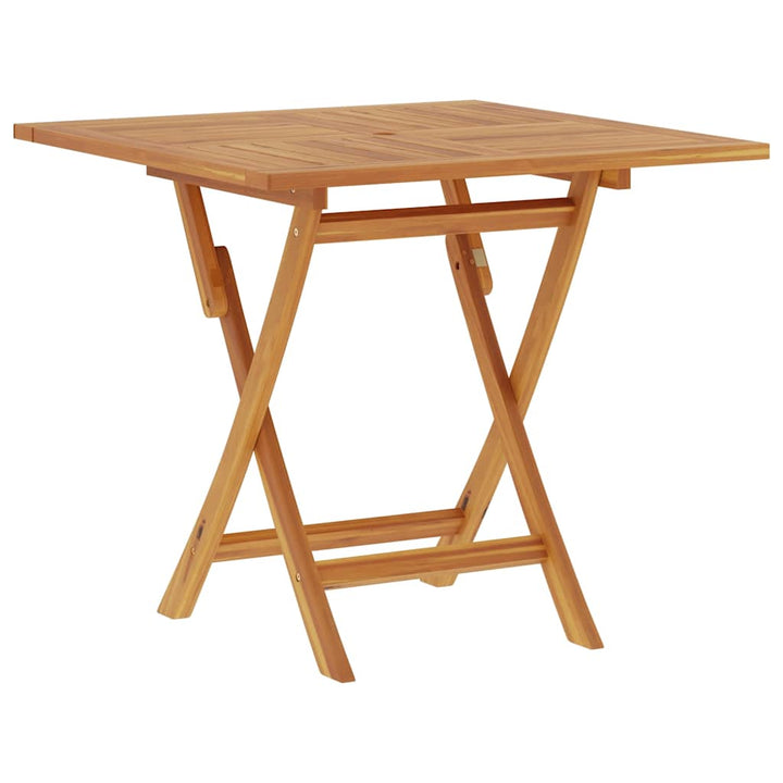 foldbart havebord 85x85x76 cm massivt teaktræ