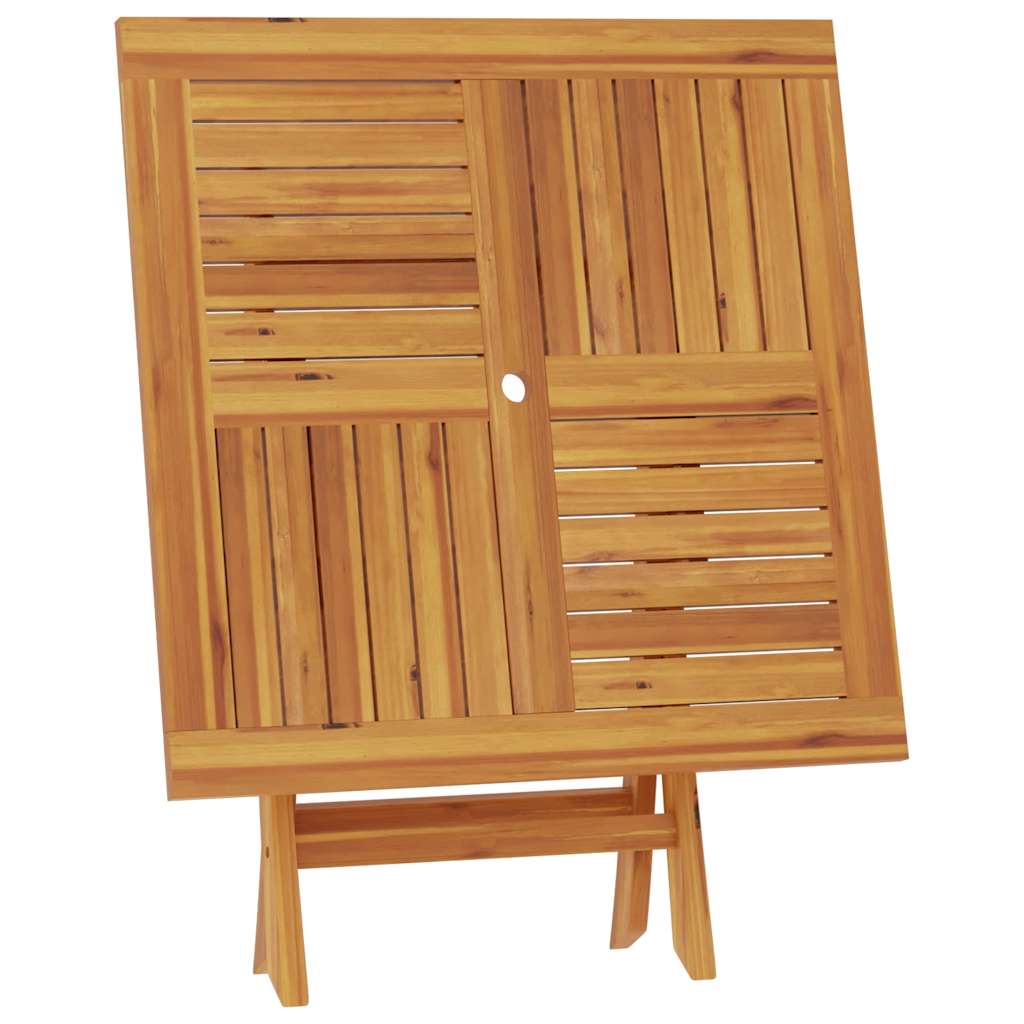 foldbart havebord 85x85x76 cm massivt teaktræ