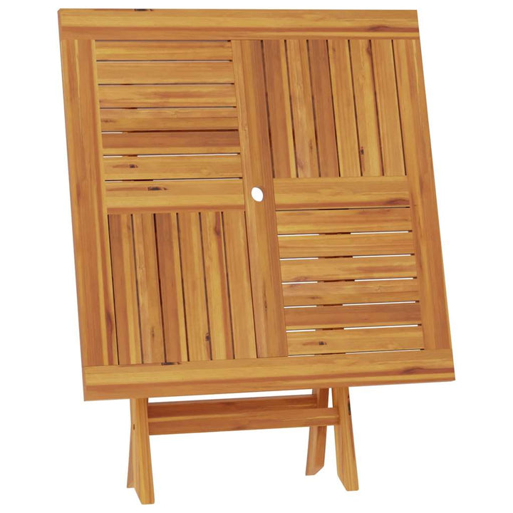 foldbart havebord 85x85x76 cm massivt teaktræ