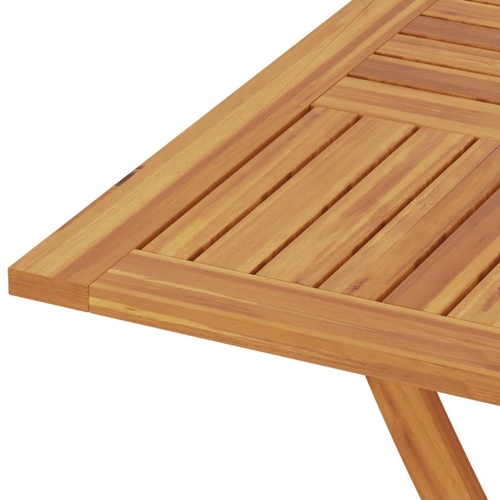 foldbart havebord 85x85x76 cm massivt teaktræ