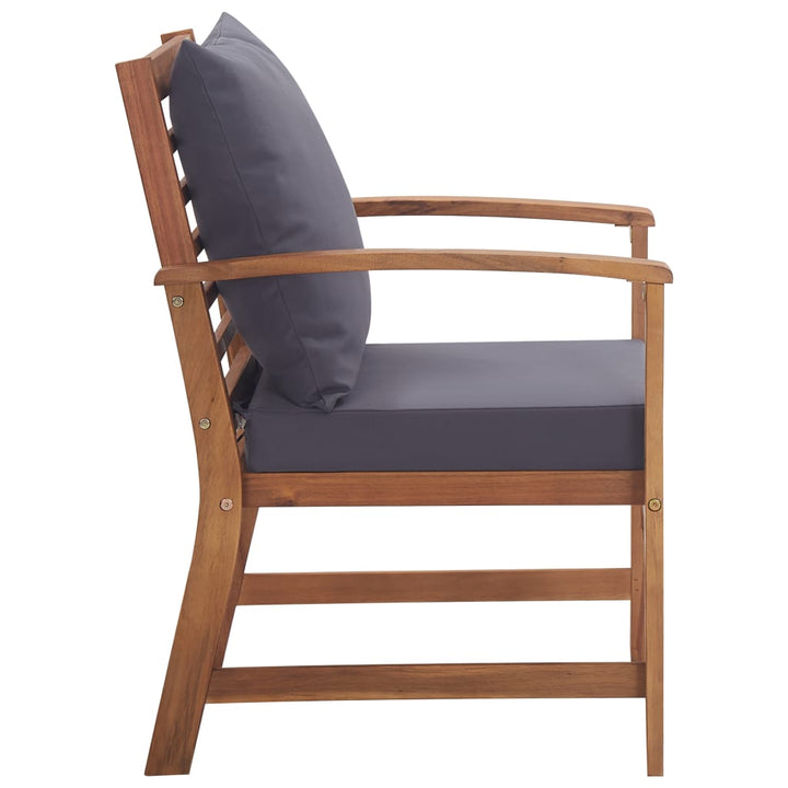 haveloungesæt 4 dele med hynder massivt akacietræ