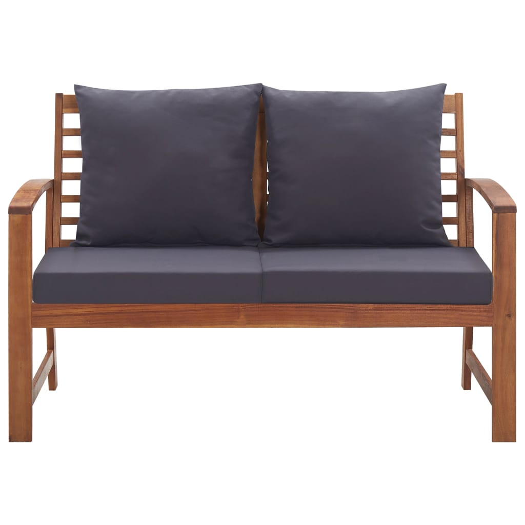 haveloungesæt 4 dele med hynder massivt akacietræ