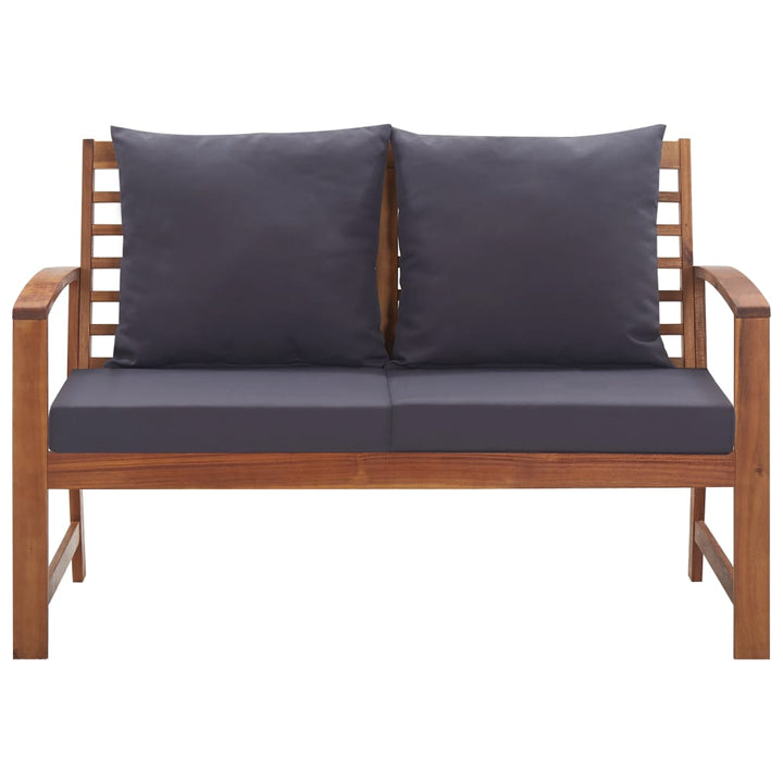 haveloungesæt 4 dele med hynder massivt akacietræ