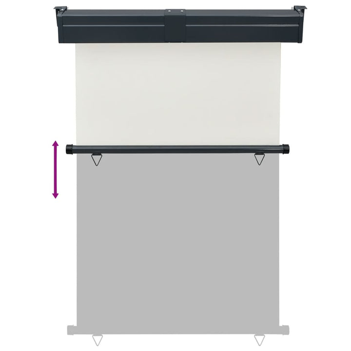 sidemarkise til altan 125x250 cm cremefarvet