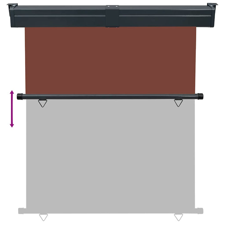 sidemarkise til altan 175x250 cm brun
