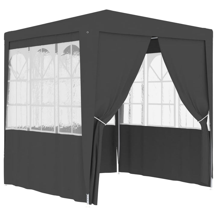 festtelt med sidevægge 2,5x2,5 m 90 g/m² antracitgrå