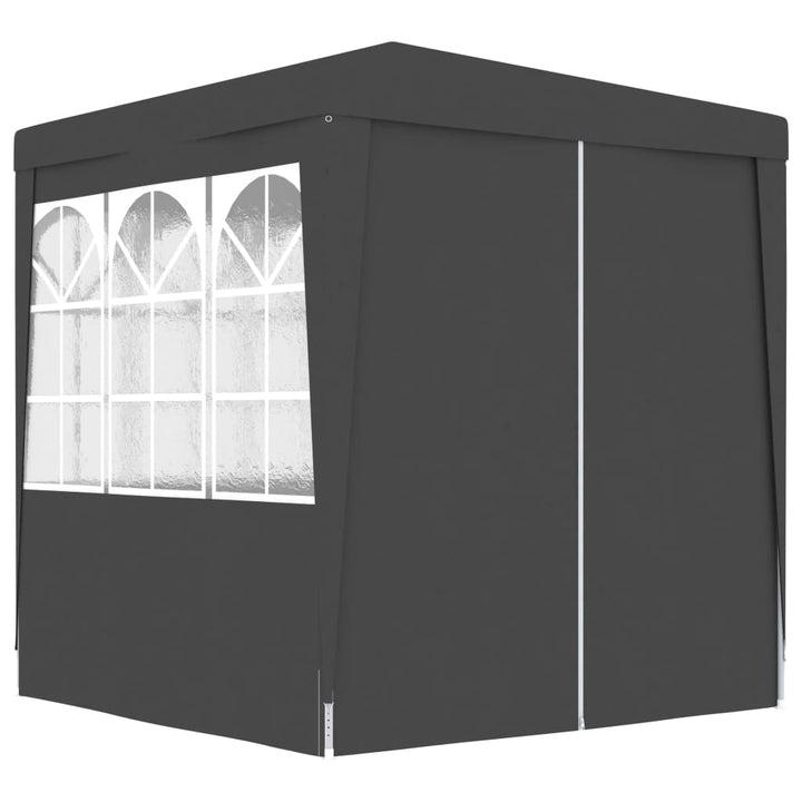 festtelt med sidevægge 2,5x2,5 m 90 g/m² antracitgrå