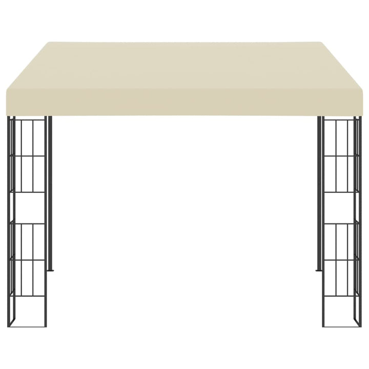 vægmonteret pavillon 3x3 m stof cremefarvet