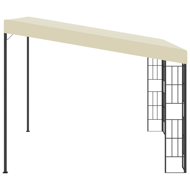 vægmonteret pavillon 3x3 m stof cremefarvet