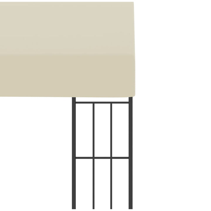vægmonteret pavillon 3x3 m stof cremefarvet