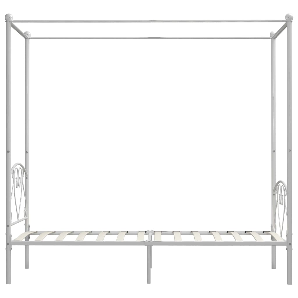 sengestel til himmelseng 120 x 200 cm metal hvid