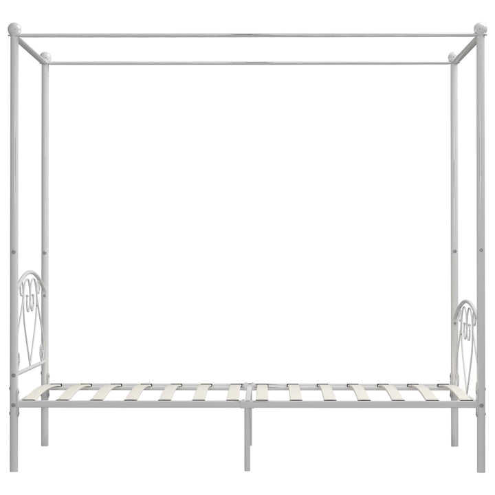 sengestel til himmelseng 120 x 200 cm metal hvid