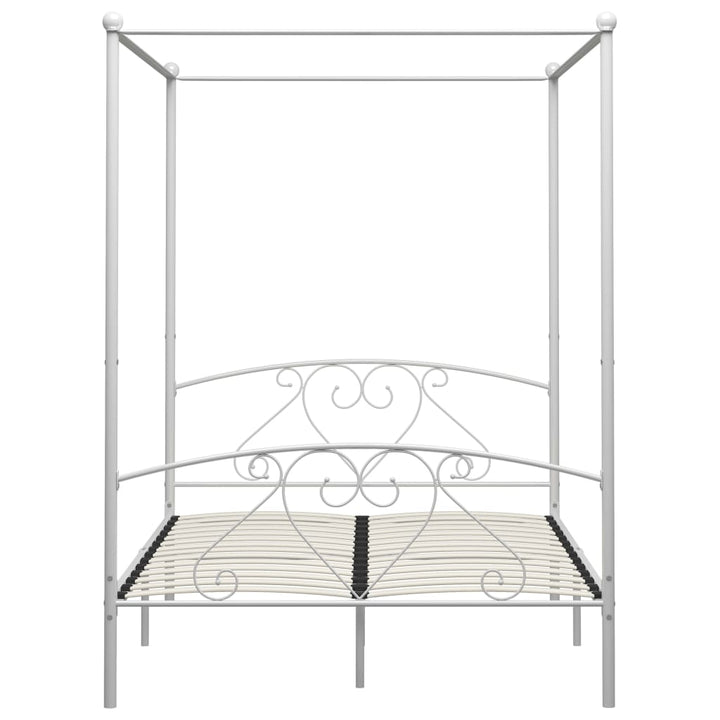 sengestel til himmelseng 140 x 200 cm metal hvid