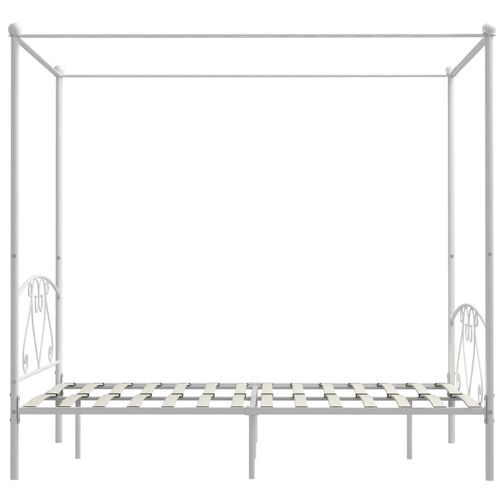 sengestel til himmelseng 140 x 200 cm metal hvid