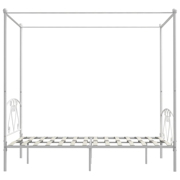 sengestel til himmelseng 140 x 200 cm metal hvid