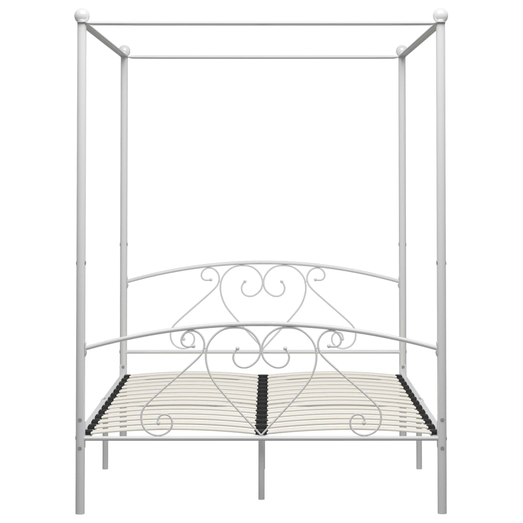sengestel til himmelseng 160 x 200 cm metal hvid