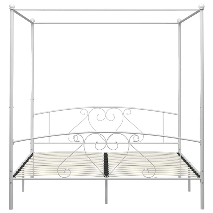 sengestel til himmelseng 180 x 200 cm metal hvid