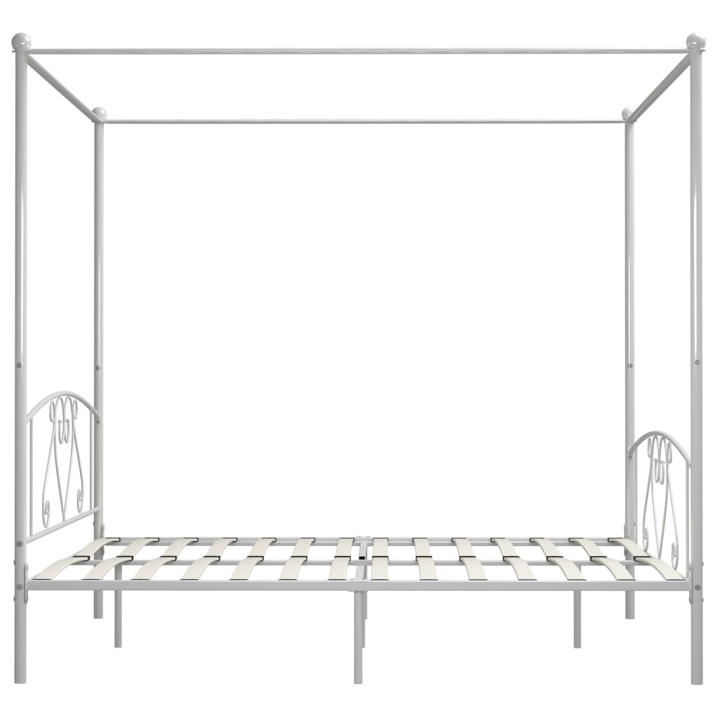 sengestel til himmelseng 180 x 200 cm metal hvid