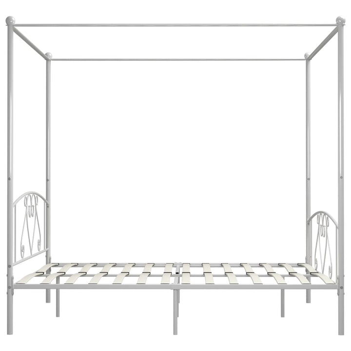 sengestel til himmelseng 180 x 200 cm metal hvid