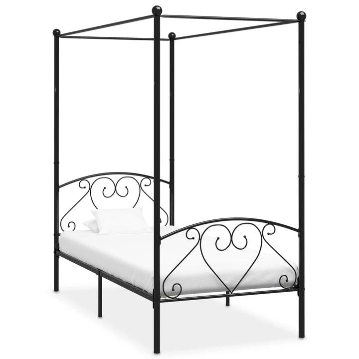 sengestel til himmelseng 90 x 200 cm metal sort