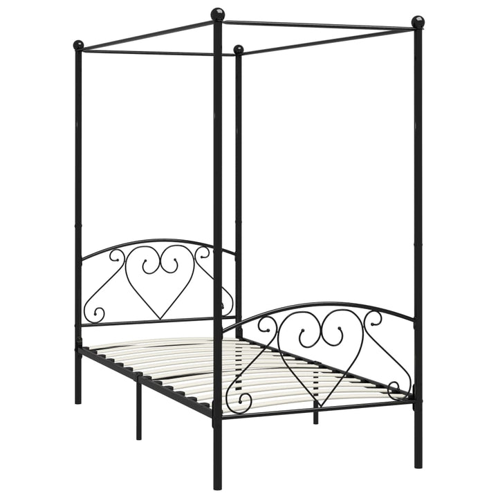 sengestel til himmelseng 90 x 200 cm metal sort