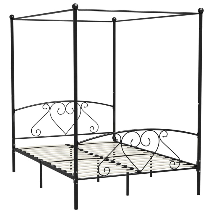 sengestel til himmelseng 140 x 200 cm metal sort