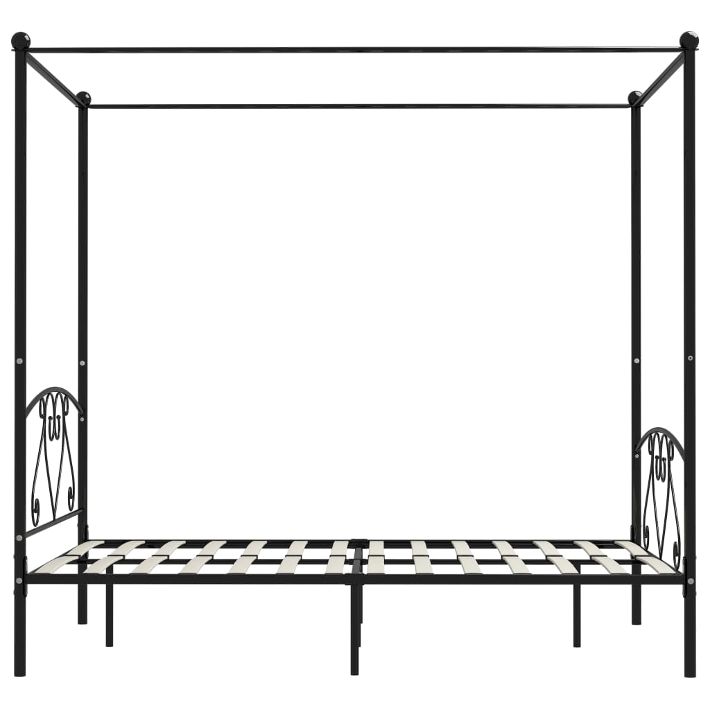 sengestel til himmelseng 140 x 200 cm metal sort