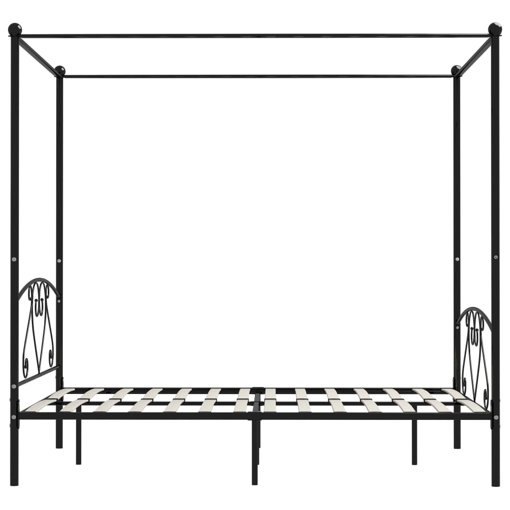 sengestel til himmelseng 160 x 200 cm metal sort