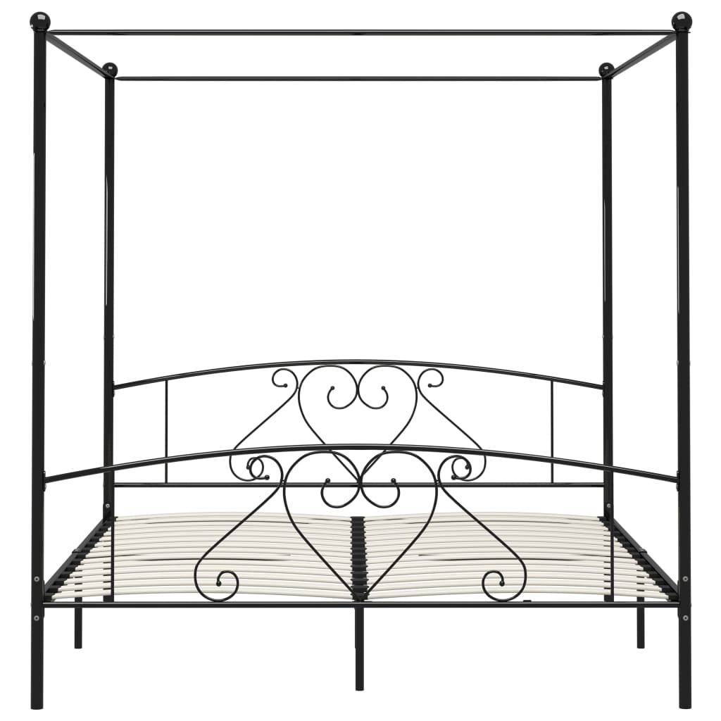 sengestel til himmelseng 180 x 200 cm metal sort