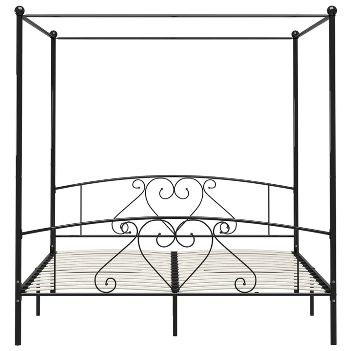 sengestel til himmelseng 200 x 200 cm metal sort