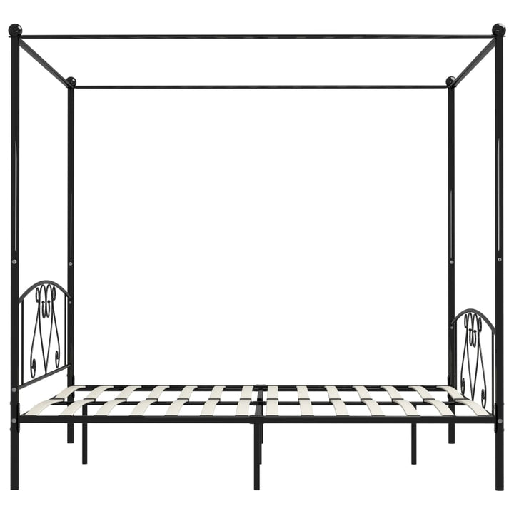 sengestel til himmelseng 200 x 200 cm metal sort