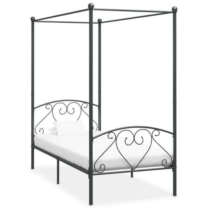 sengestel til himmelseng 100 x 200 cm metal grå
