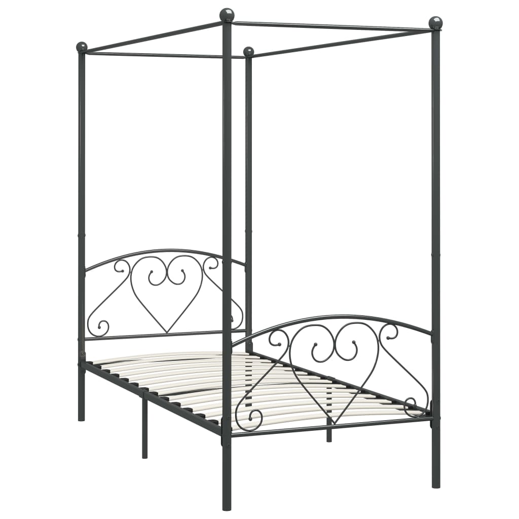 sengestel til himmelseng 100 x 200 cm metal grå