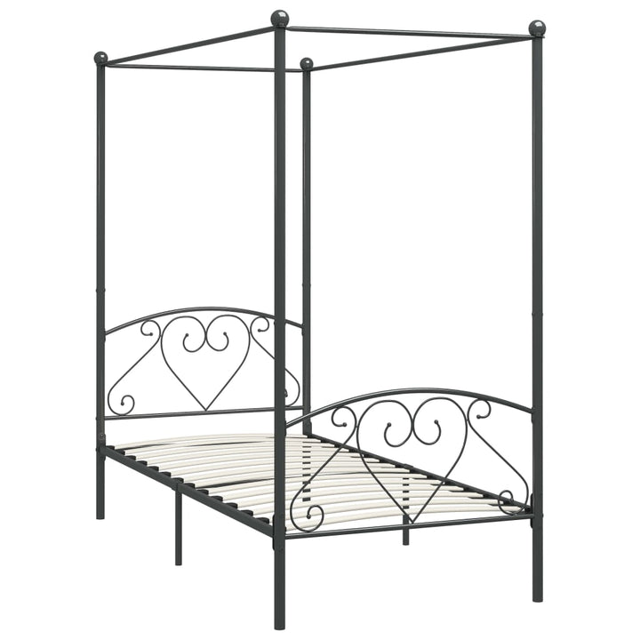 sengestel til himmelseng 100 x 200 cm metal grå