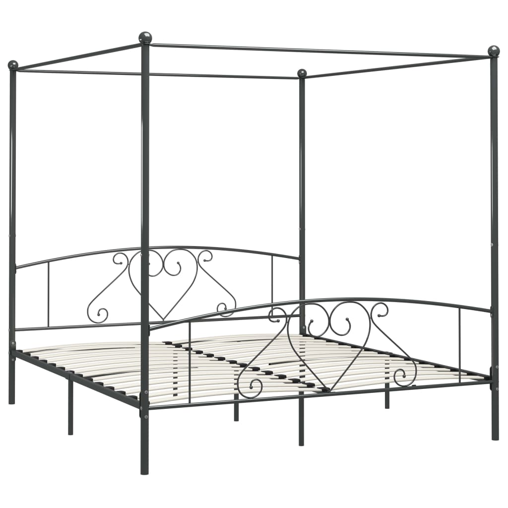 sengestel til himmelseng 180 x 200 cm metal grå
